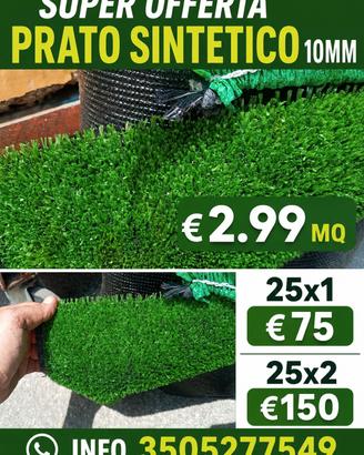 Prato sintetico drenante 10mm €2.99 mq