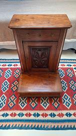 Inginocchiatoio antico in noce massello – Piemonte