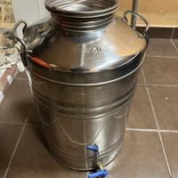 Fusto ACCIAIO inox 50 L. con rubinetto (Olio ecc)
