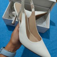 scarpe bianche con tacco