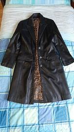 giacca in pelle nera