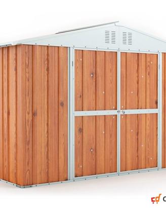 Box in lamiera zincata 327x155 cm fin legno