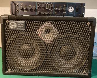 amplificatore basso SWR STUDIO220 e goliath 2x10