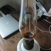 lampada a petrolio vetro opalino inizi 900