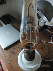 lampada a petrolio vetro opalino inizi 900