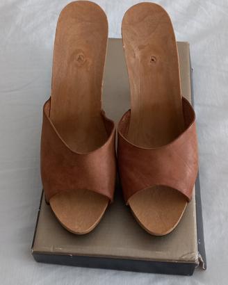 sabot donna  vero cuoio