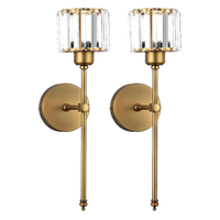 Applique n.2 cristallo K9 Ottone E27 – NUOVE