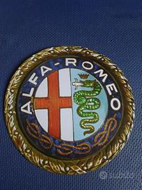 Targa pubblicitaria in latta Alfa Romeo 