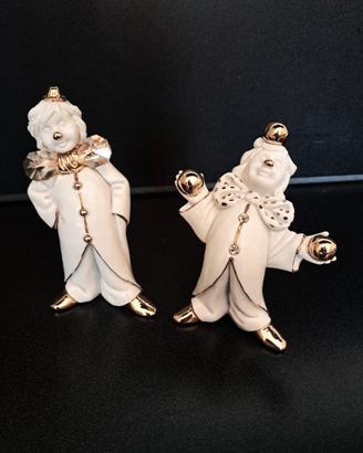 Statuette clown Capodimonte soprammobile