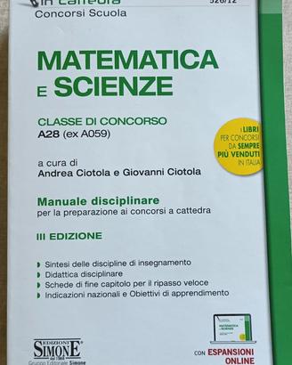 Matematica e Scienze CDC A028