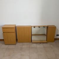 Set bagno + comodino, in legno