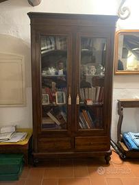Libreria vitrina di legno