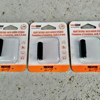 3 ADATTATORI JACK 3,5MM TRS FEMMINA-FEMMINA