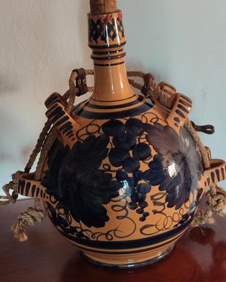bottiglione vintage luigi Baldrati ceramica decora