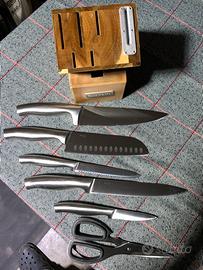 Ceppo con coltelli cuisinart