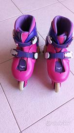 Pattini a rotelle Oxelo Play3 rosa e viola