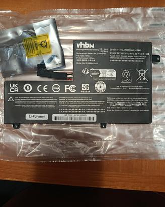 Batteria Lenovo L15M3PB1 vhbw 11,4V 3900mAh 45Wh