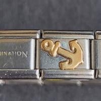 Nomination tessere per bracciale acciaio oro