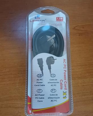 Cavo Alimentazione PC 1,5m Schuko IEC C13 AC 