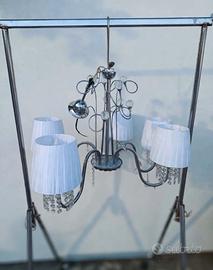Lampadario moderno cromato 