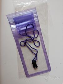 Porta cellulare trasparente viola 