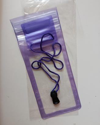 Porta cellulare trasparente viola 