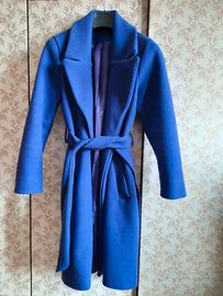 Cappotto in panno viola nuovo Tg S/M