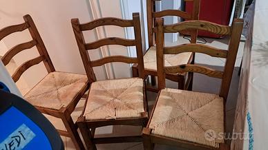 Set 4 sedie rustiche