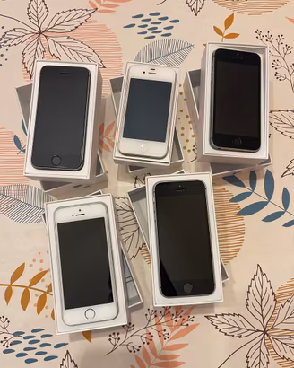 Lotto 5 iPhone con scatole (4S / 5S / SE)