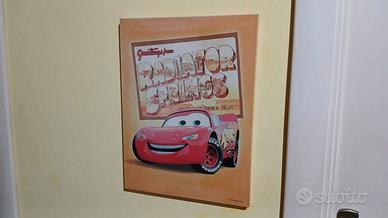 Quadro Cars Saetta Mcqueen Disney Pixar