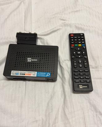 Decoder Tele System + telecomando pari al nuovo!