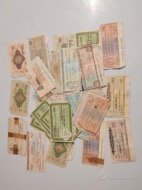 mini assegni anni '70 in lire