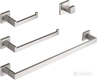 Set di Accessori da Bagno in Acciaio Inossidabile