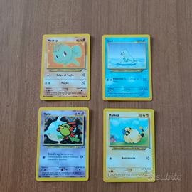 Lotto 4 Carte Pokémon Vintage - Mareep & Machop Ne