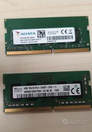 Lotto RAM Laptop DDR4 12GB 8GB + 4GB 2400MHz