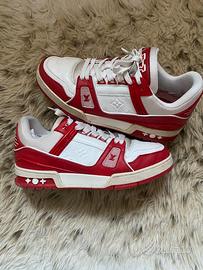 Louis vuitton trainer white red(taglia 42.5)