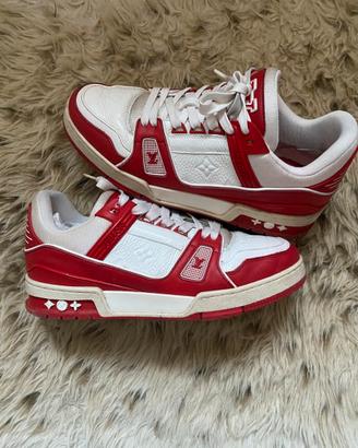 Louis vuitton trainer white red(taglia 42.5)