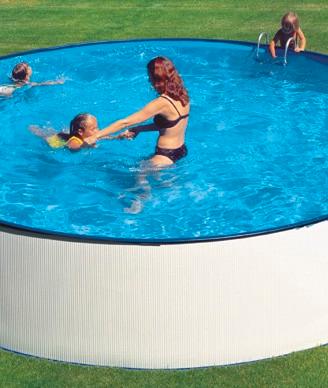 piscina fuori terra tonda acciaio Ø 450 h 90 