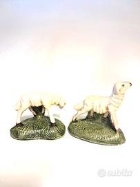 presepe pastore 10 cm coppia pecore CARTAPESTA