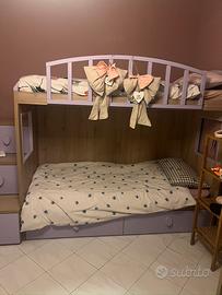 Cameretta bambine con o senza armadio e scrivania