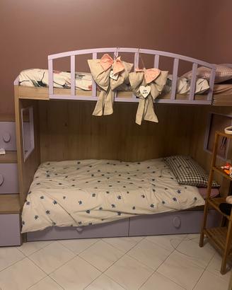Cameretta bambine con o senza armadio e scrivania