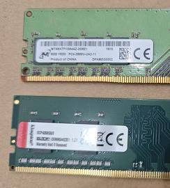 RAM 16GB (2x8GB) DDR4 2666MHz Kingston + Micron