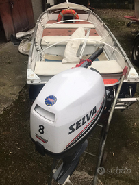 Barca alluminio Canadian +Selva 8cv 4 t