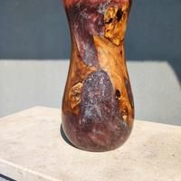 vaso legno olivo e resina
