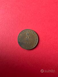 Venezia: moneta 3 centesimi 1849