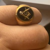 Anello Oro Massonico con Pietra