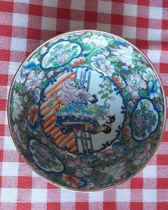 Grande ciotola porcellana stile Satsuma vintage ci