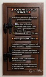 Persiana alluminio 40x70 effetto legno