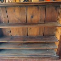 Libreria inglese in massello di noce