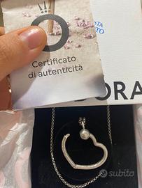 Collana pandora con cuore